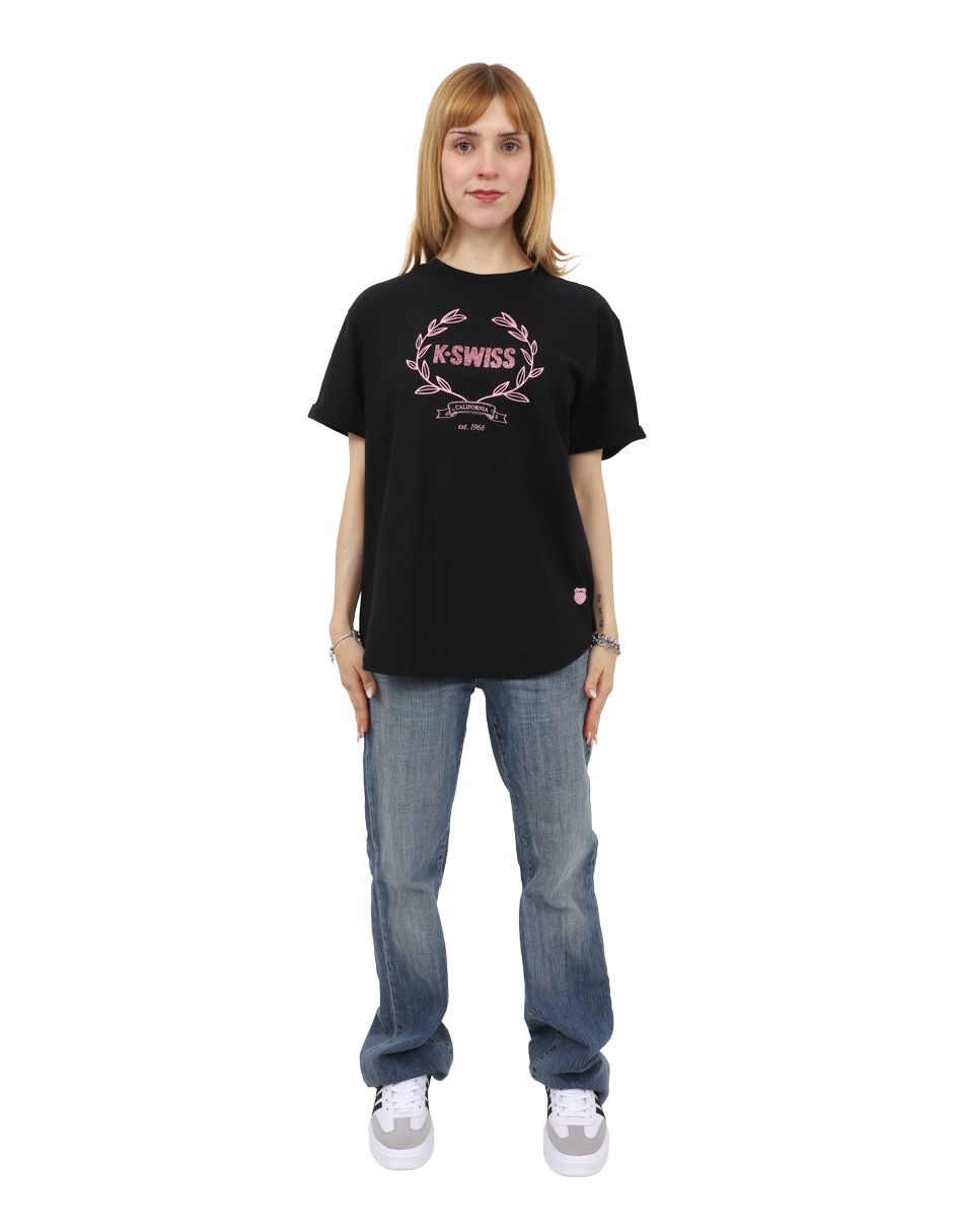 Playera manga corta Carol cuello redondo para mujer