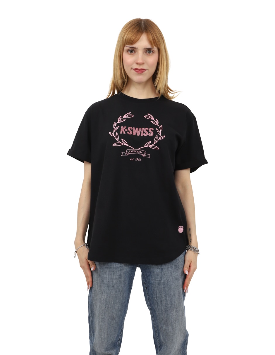 Playera manga corta K-Swiss Carol cuello redondo para mujer