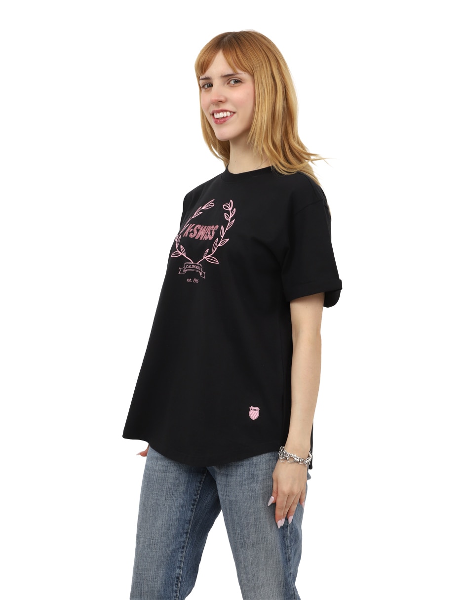 Playera manga corta K-Swiss Carol cuello redondo para mujer