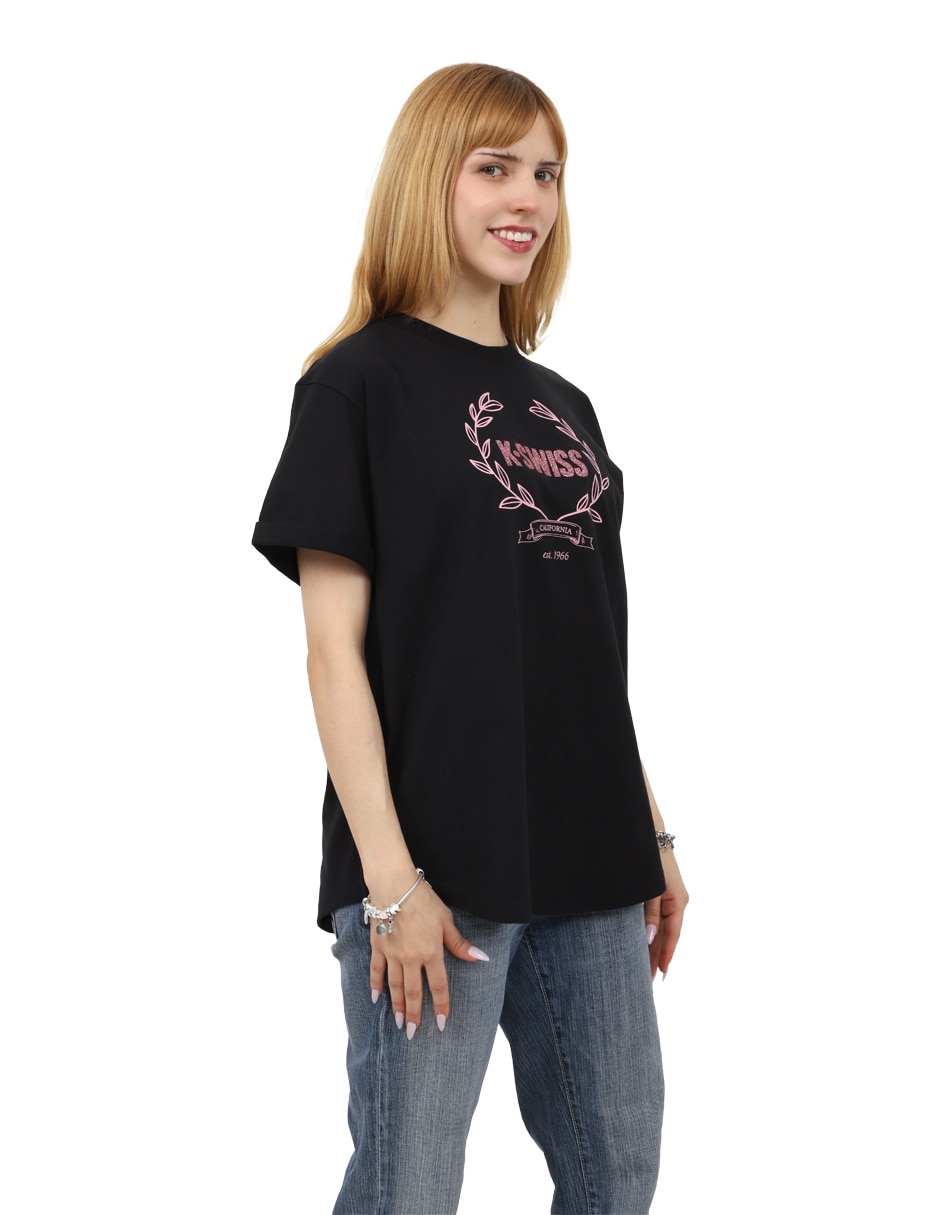 Playera manga corta K-Swiss Carol cuello redondo para mujer
