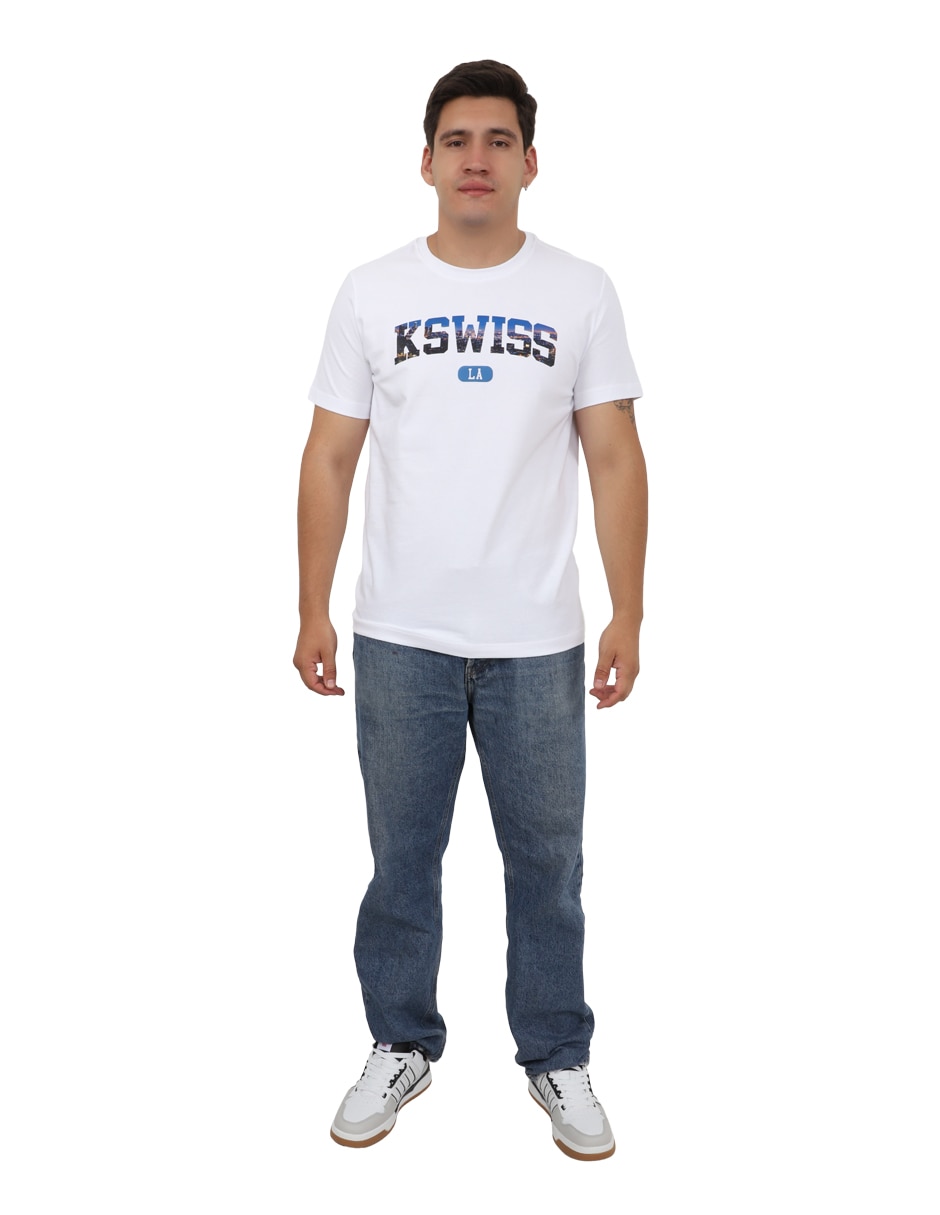 Playera K-Swiss Benny cuello redondo para hombre