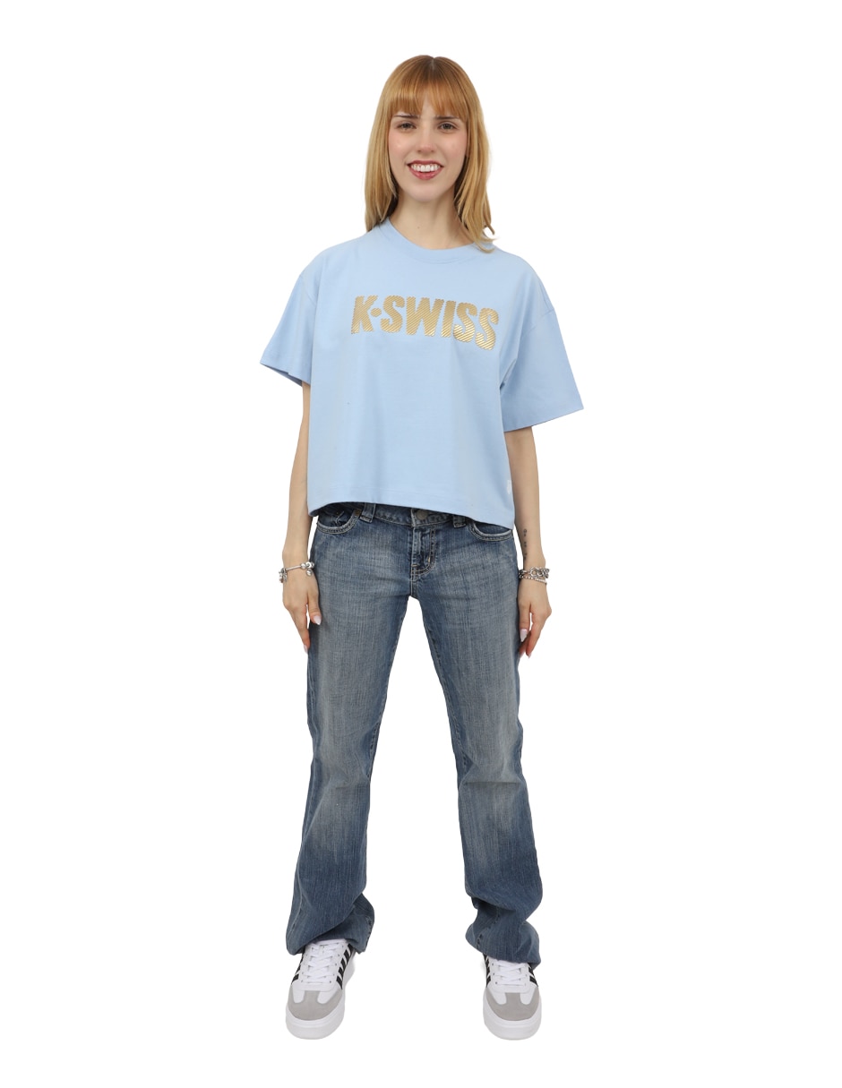 Playera manga corta k-swiss pgw04 cuello redondo para mujer