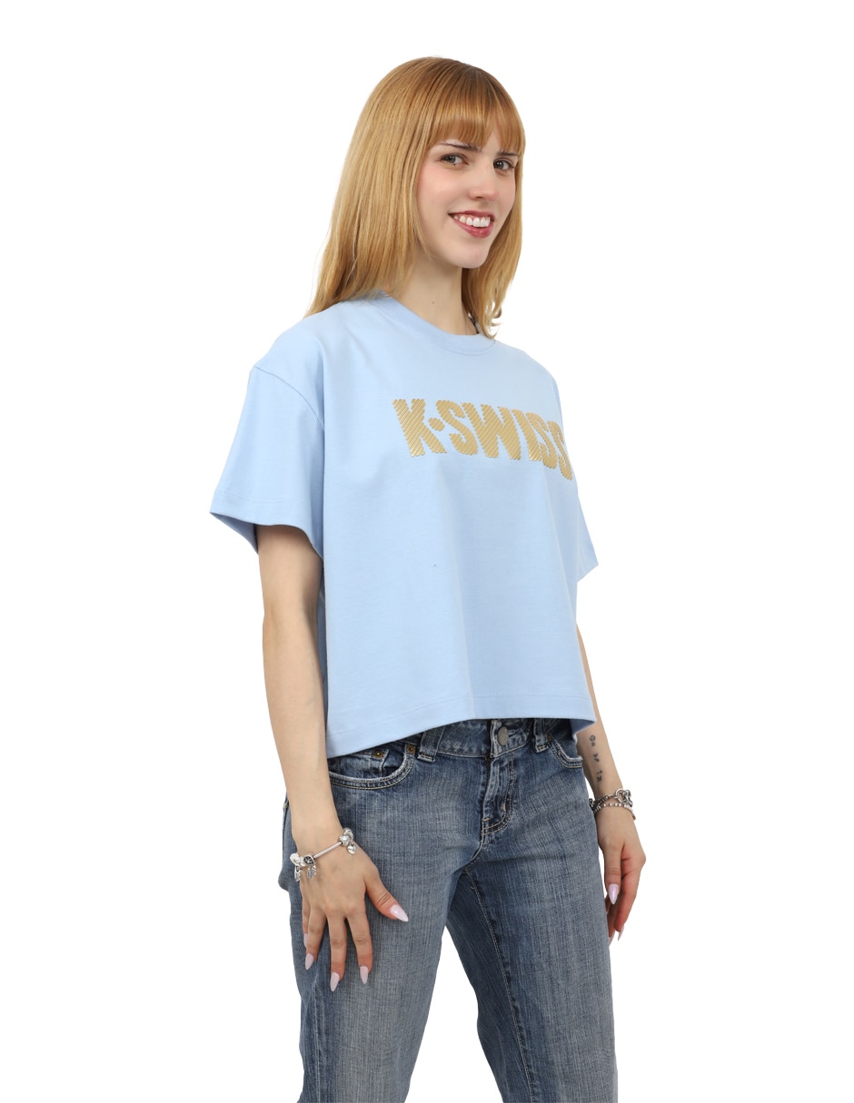 Playera manga corta k-swiss pgw04 cuello redondo para mujer