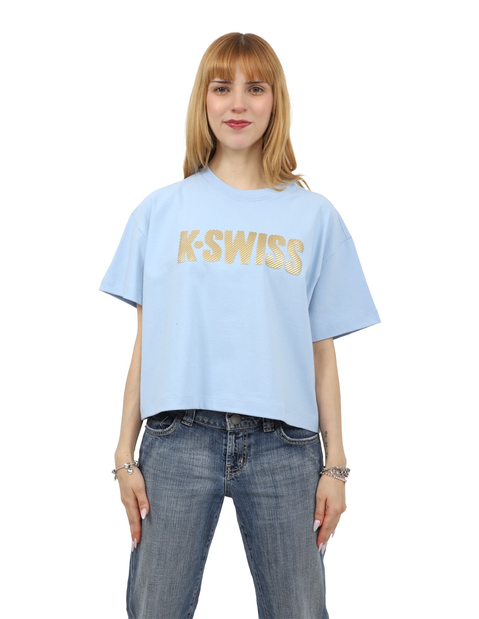 Playera manga corta k-swiss pgw04 cuello redondo para mujer
