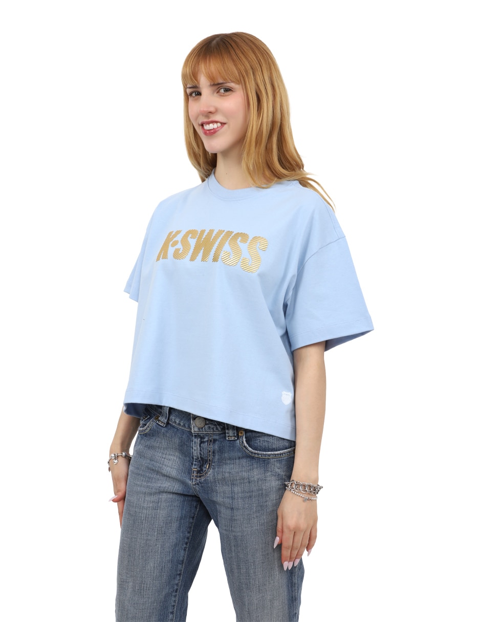 Playera manga corta k-swiss pgw04 cuello redondo para mujer