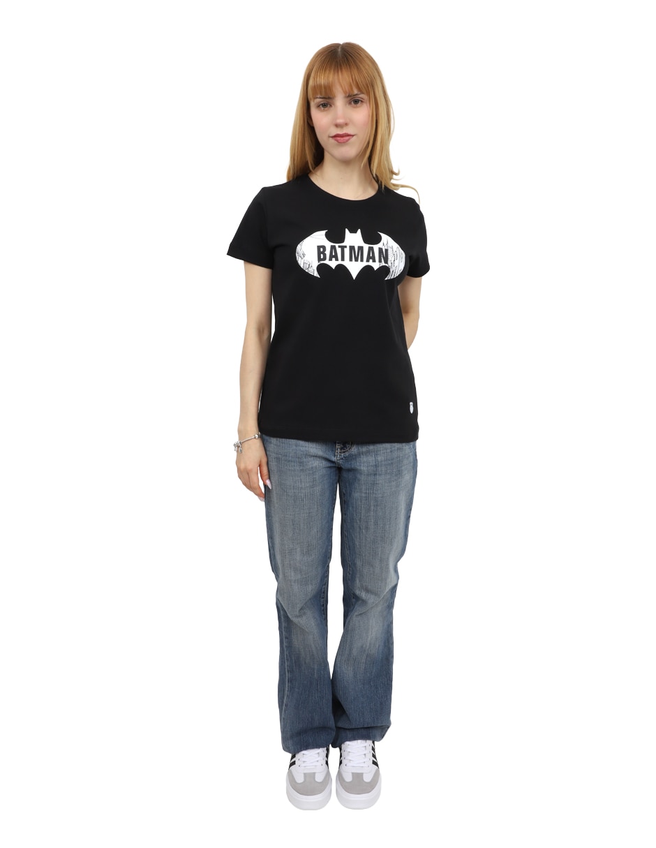 Playera manga corta Batman Catia cuello redondo para mujer