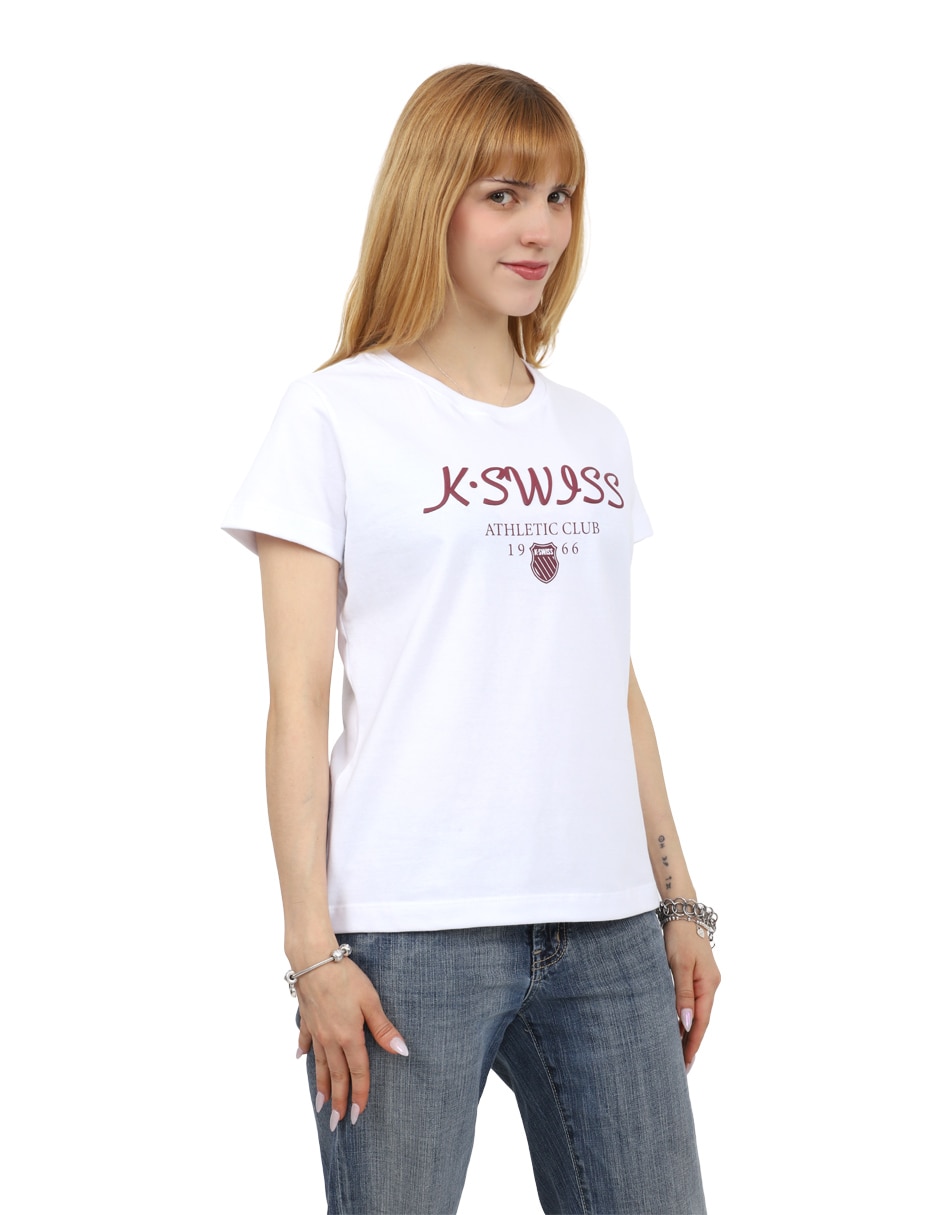 Playera manga corta K-swiss cuello redondo para mujer