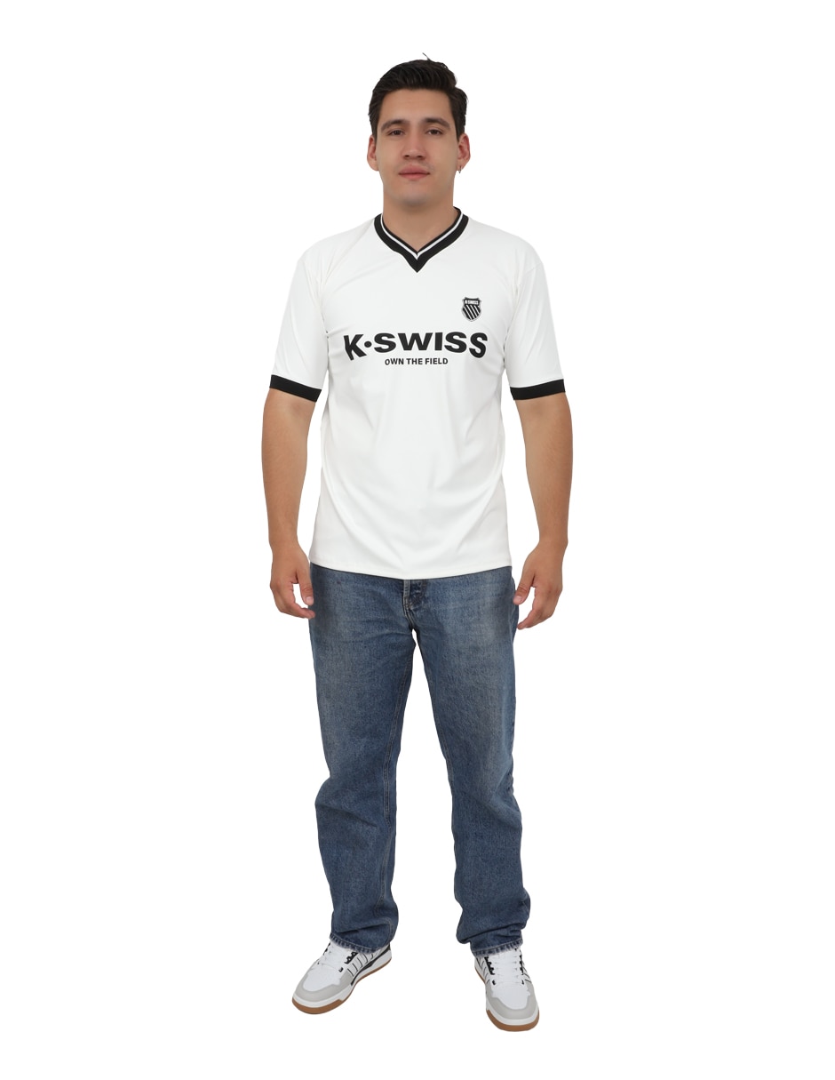 Playera K-Swiss Coope cuello V para hombre