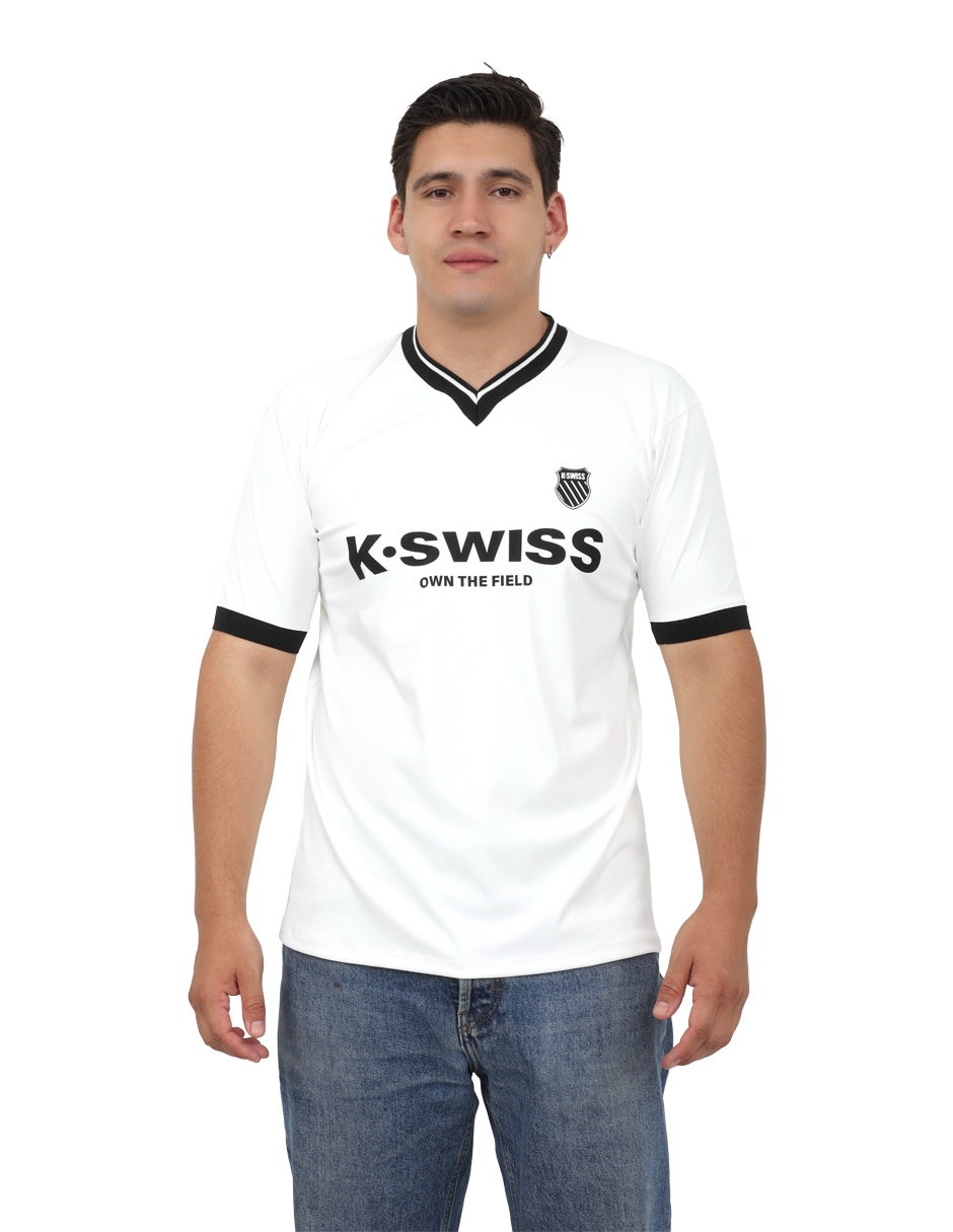Playera K-Swiss Coope cuello V para hombre