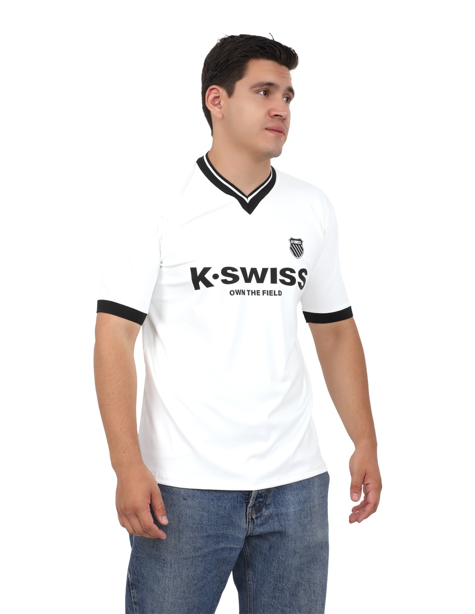 Playera K-Swiss Coope cuello V para hombre