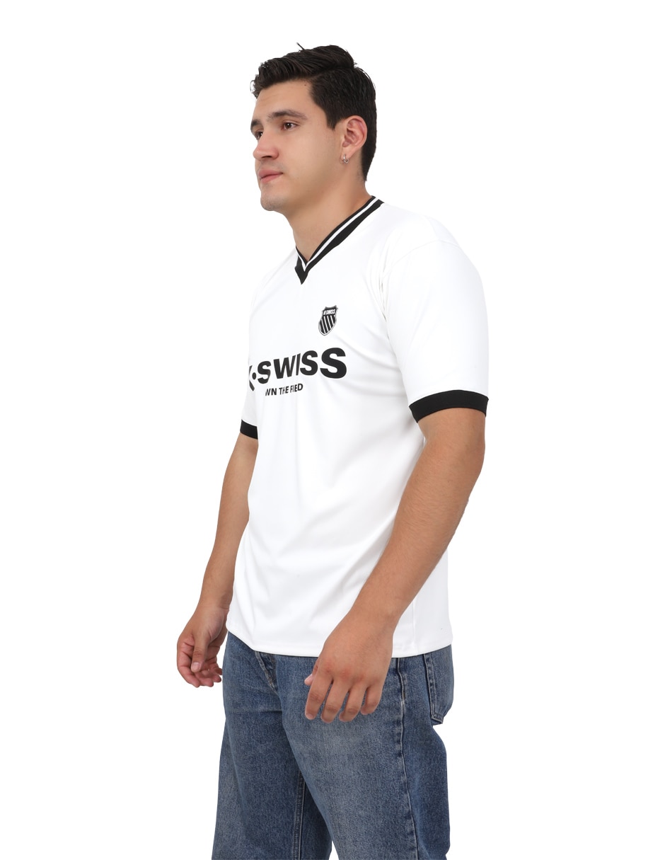 Playera K-Swiss Coope cuello V para hombre