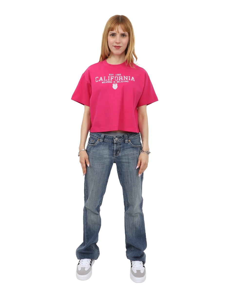 Playera manga corta Cali cuello redondo para mujer Playera manga corta Cali cuello redondo para mujer