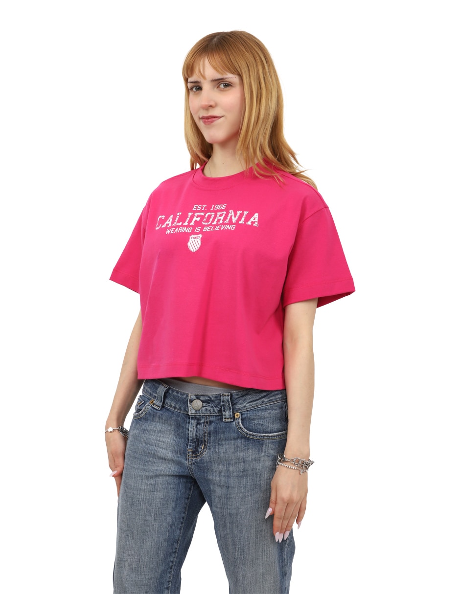 Playera manga corta K-Swiss Cali cuello redondo para mujer