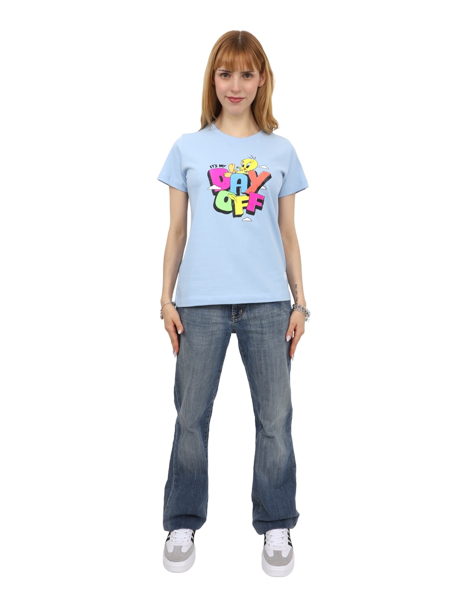 Playera manga corta Day cuello redondo para mujer