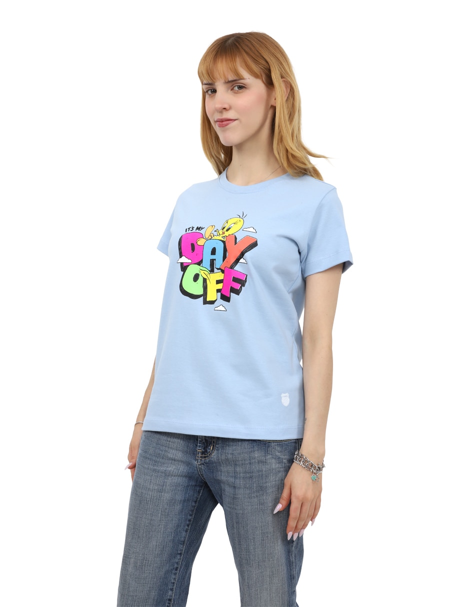 Playera manga corta K-Swiss Day cuello redondo para mujer