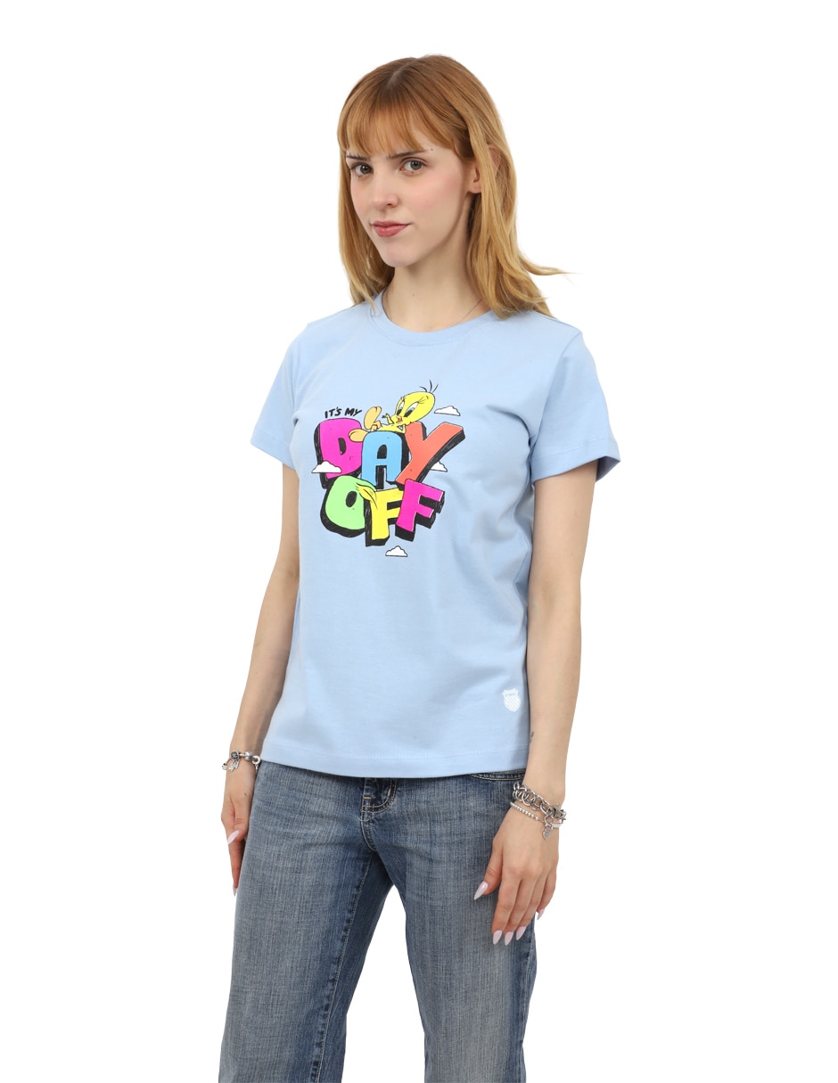 Playera manga corta K-Swiss Day cuello redondo para mujer
