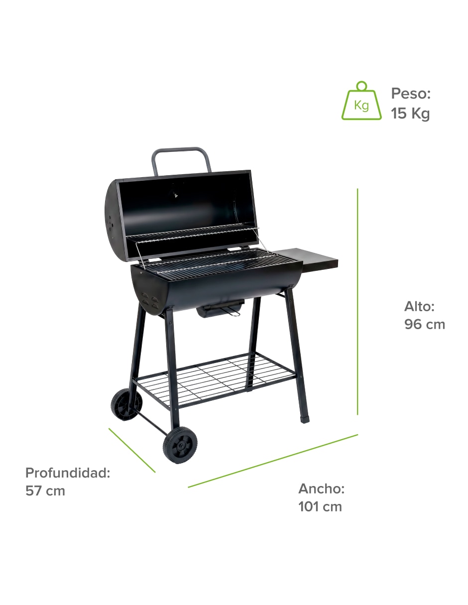 Asador carbón de acero inoxidable 6