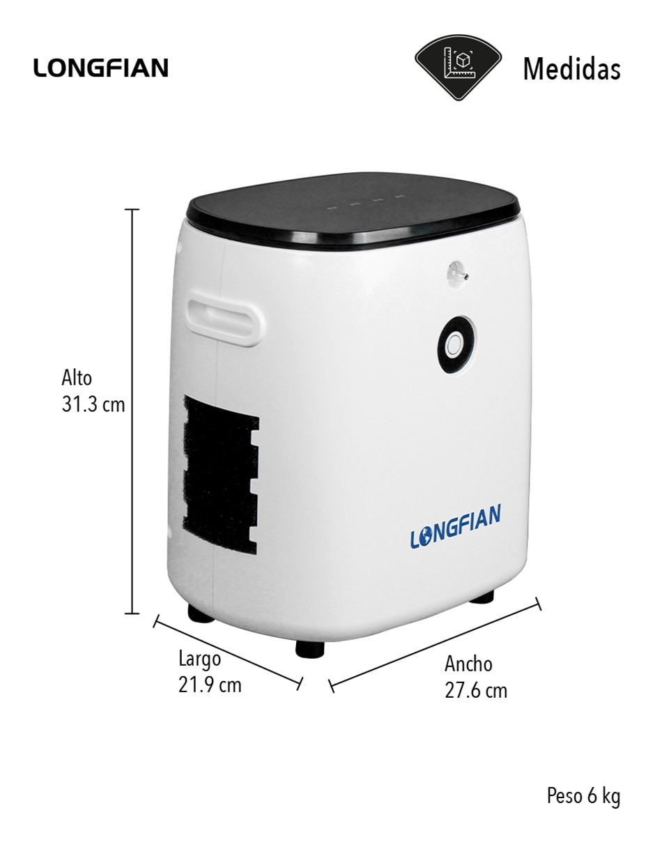 Concentrador de oxígeno Longfian OXI-03