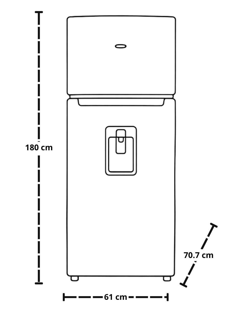 Refrigerador Top mount 14 pies cúbicos Home Energy Saver WT1433V 7