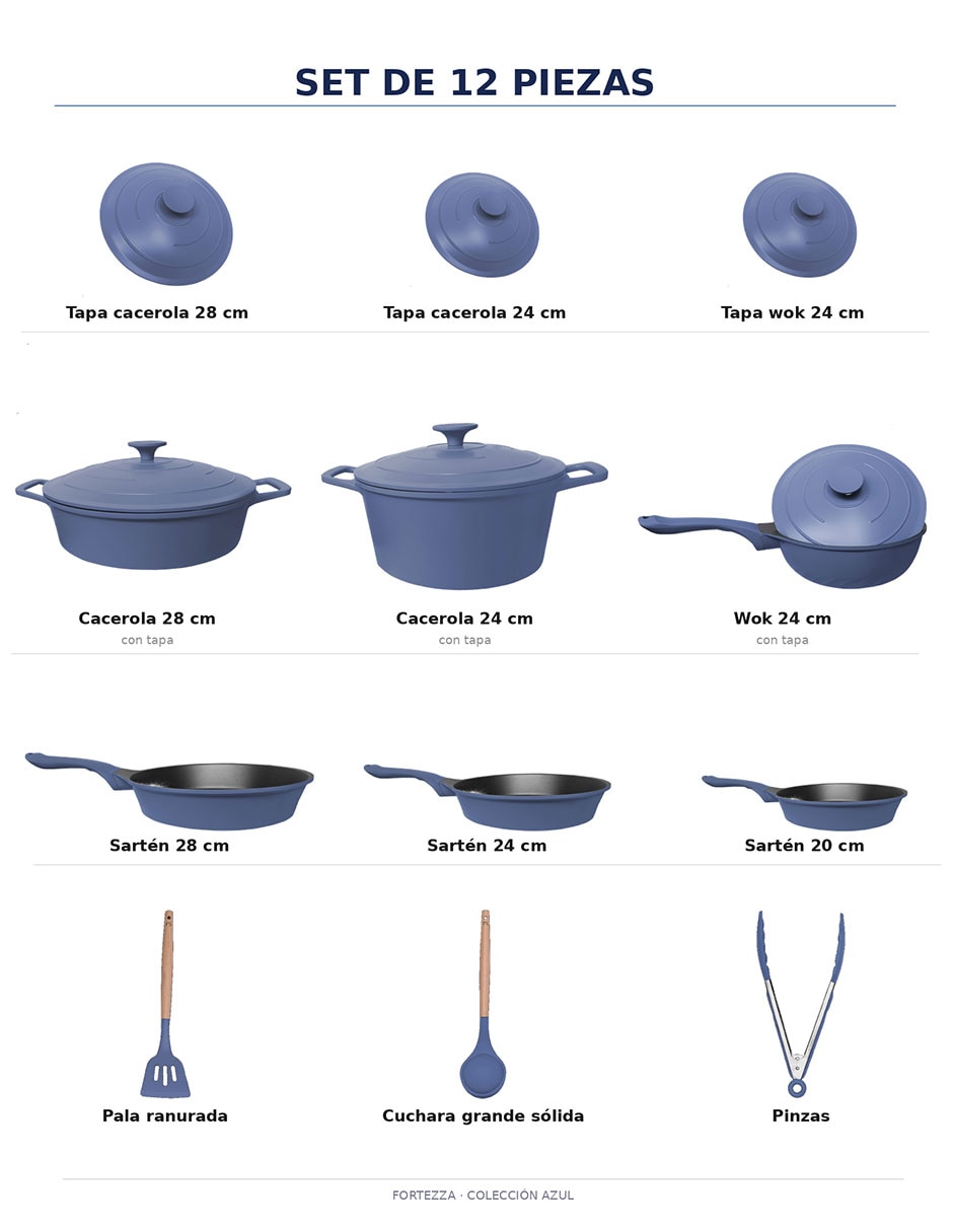 Batería de cocina Flavorstone de aluminio fundido antiadherente premium 10 piezas