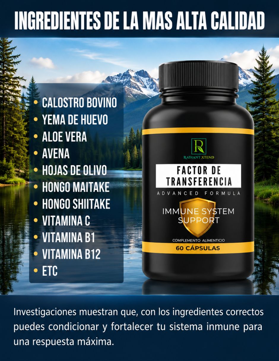 Factor de transferencia Ideas Verdes con mezcla de hierbas sabor natural de 60 cápsulas