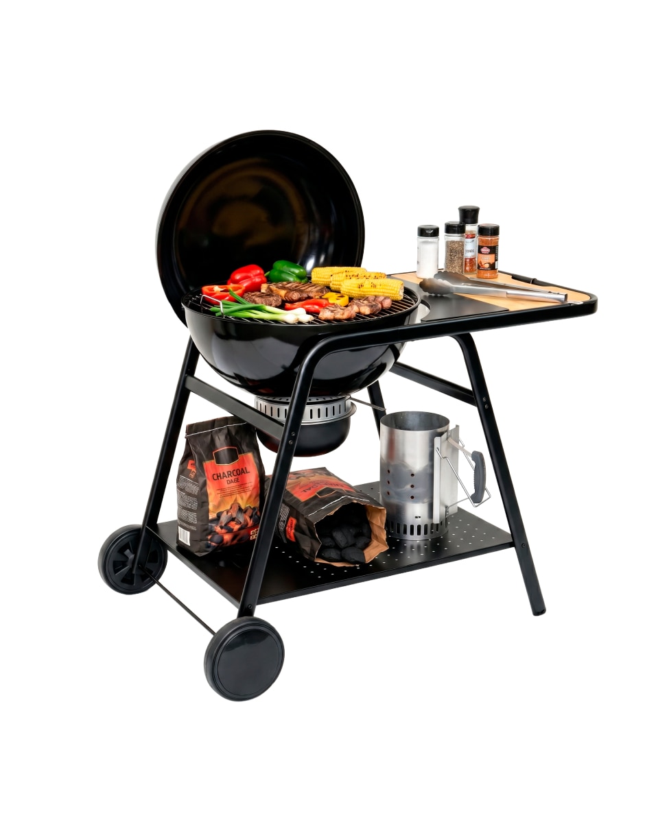 Asador carbón de acero inoxidable