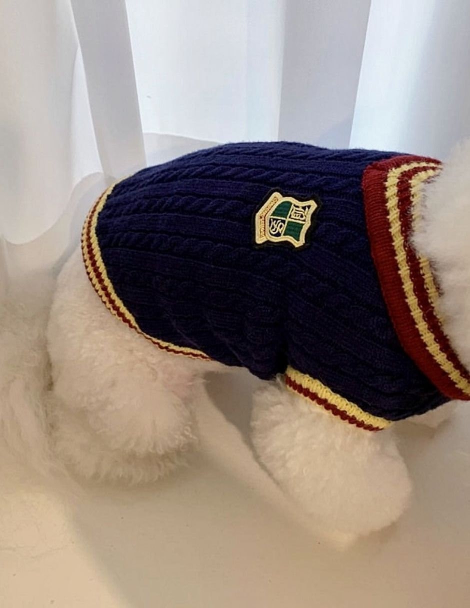 Chaleco para perro azul marino 4