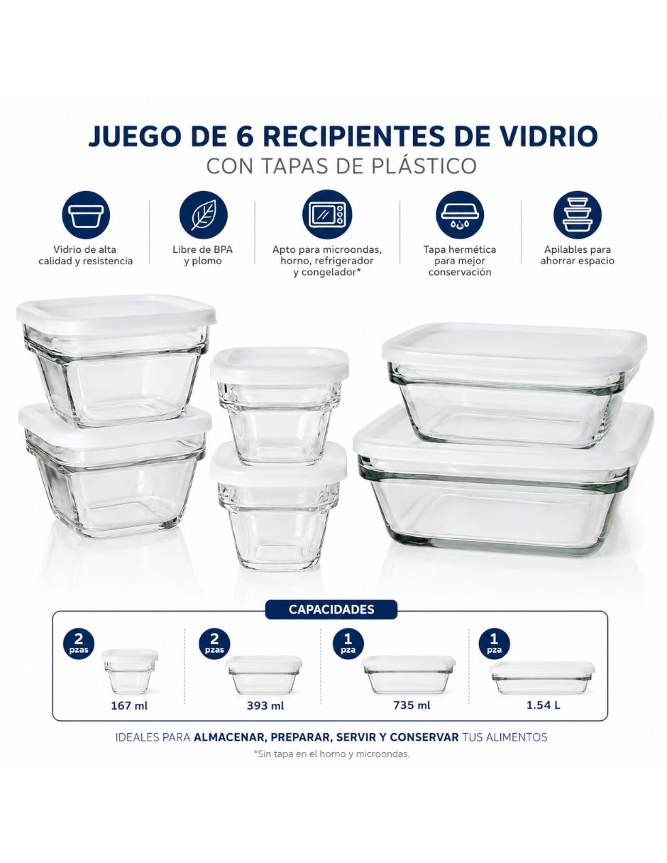 Set recipiente vidrio 5