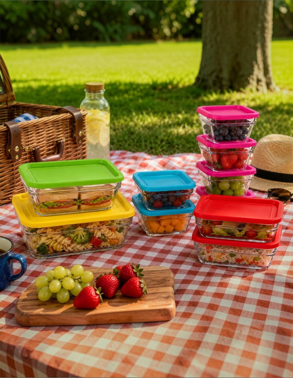 Set recipiente Crisa vidrio 3