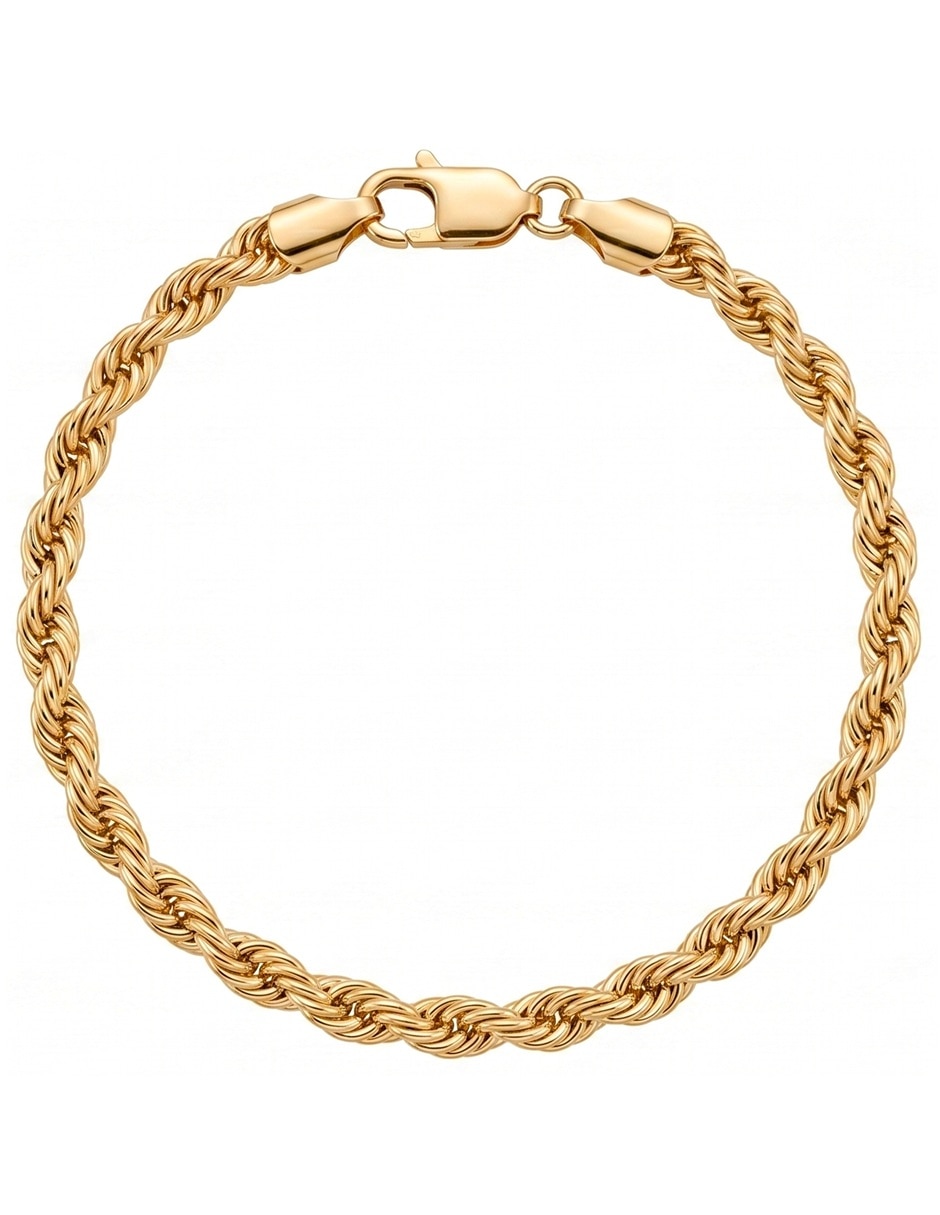 Pulsera de lat—n con 18 k acabado