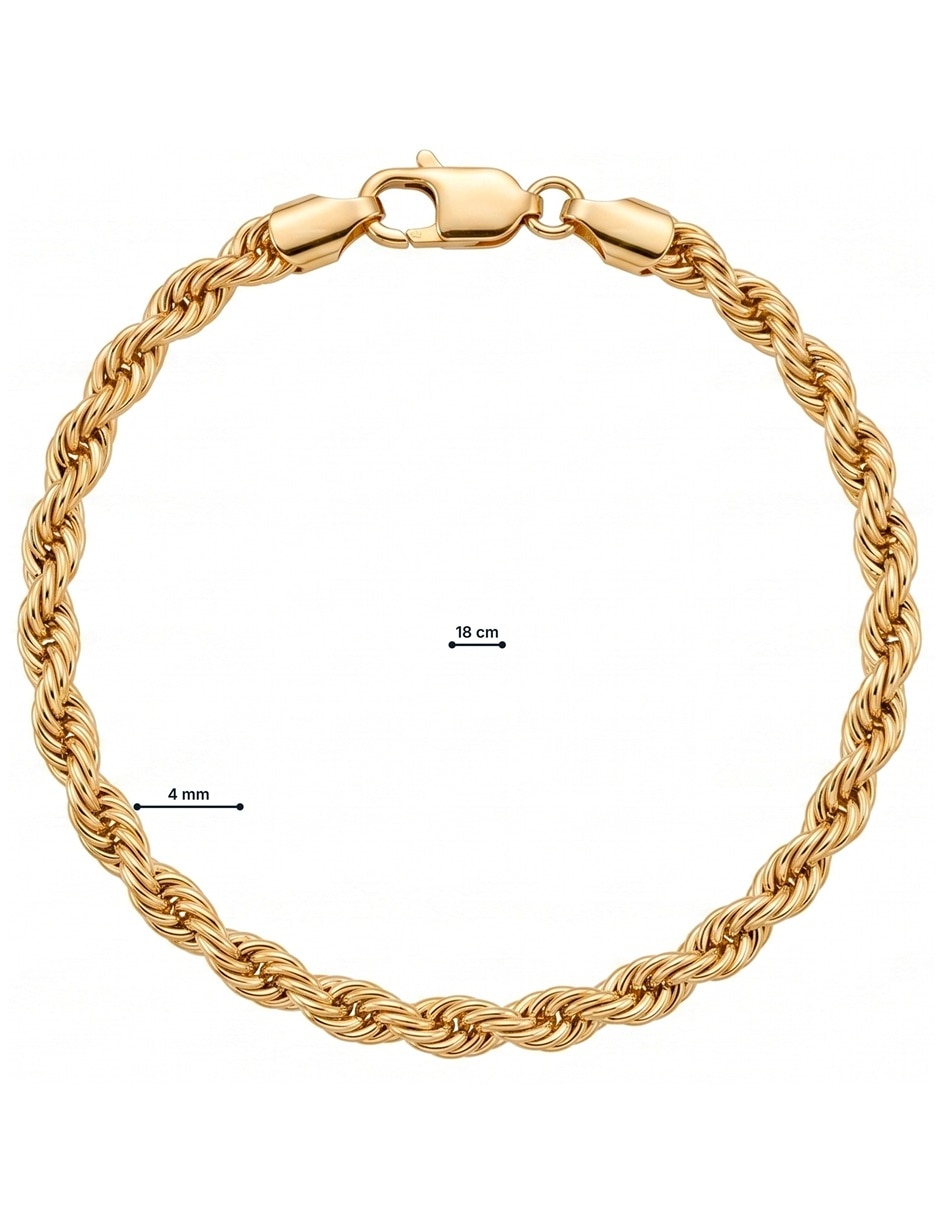 Pulsera horoz de latón con 18 k acabado