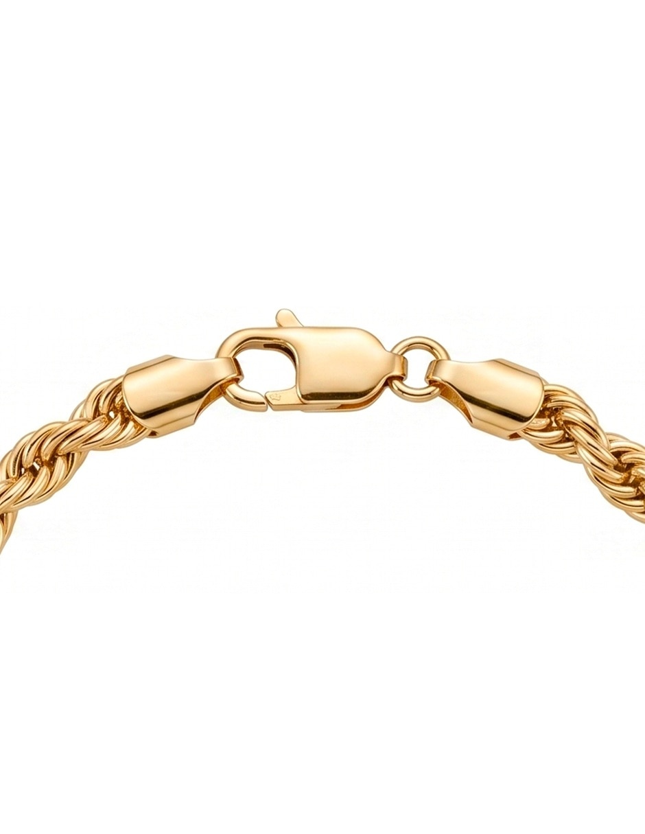 Pulsera horoz de latón con 18 k acabado