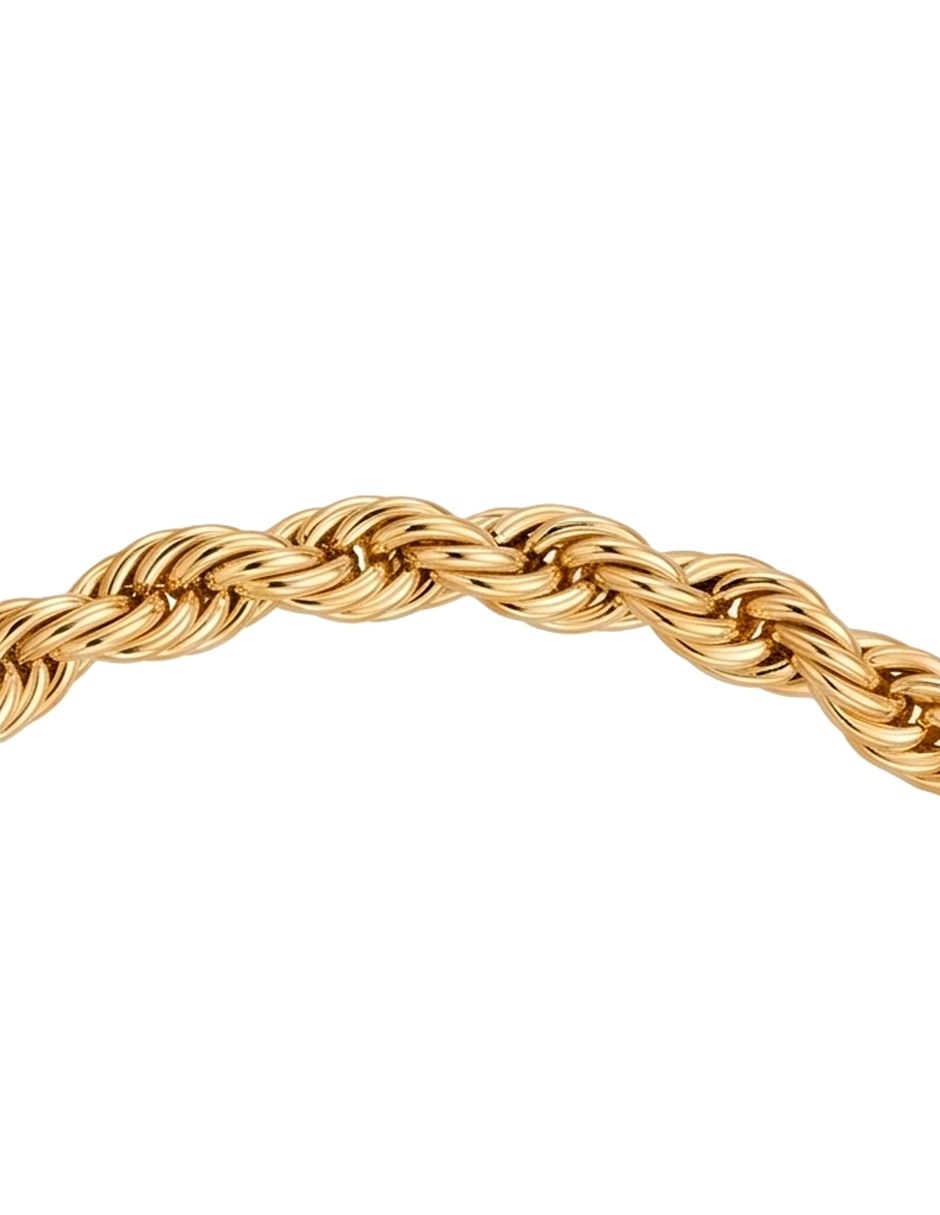 Pulsera horoz de latón con 18 k acabado