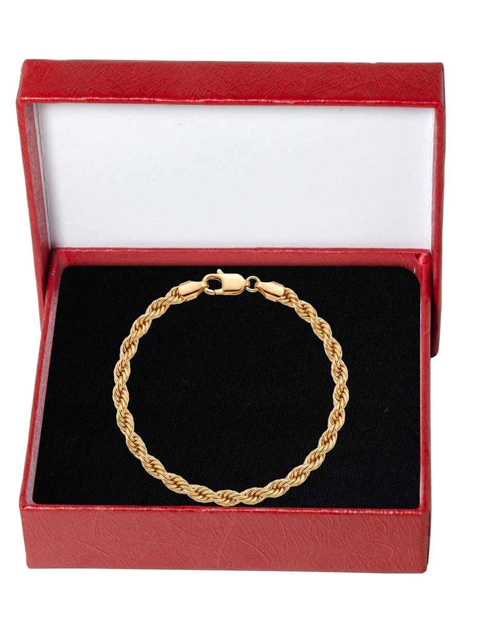 Pulsera horoz de latón con 18 k acabado