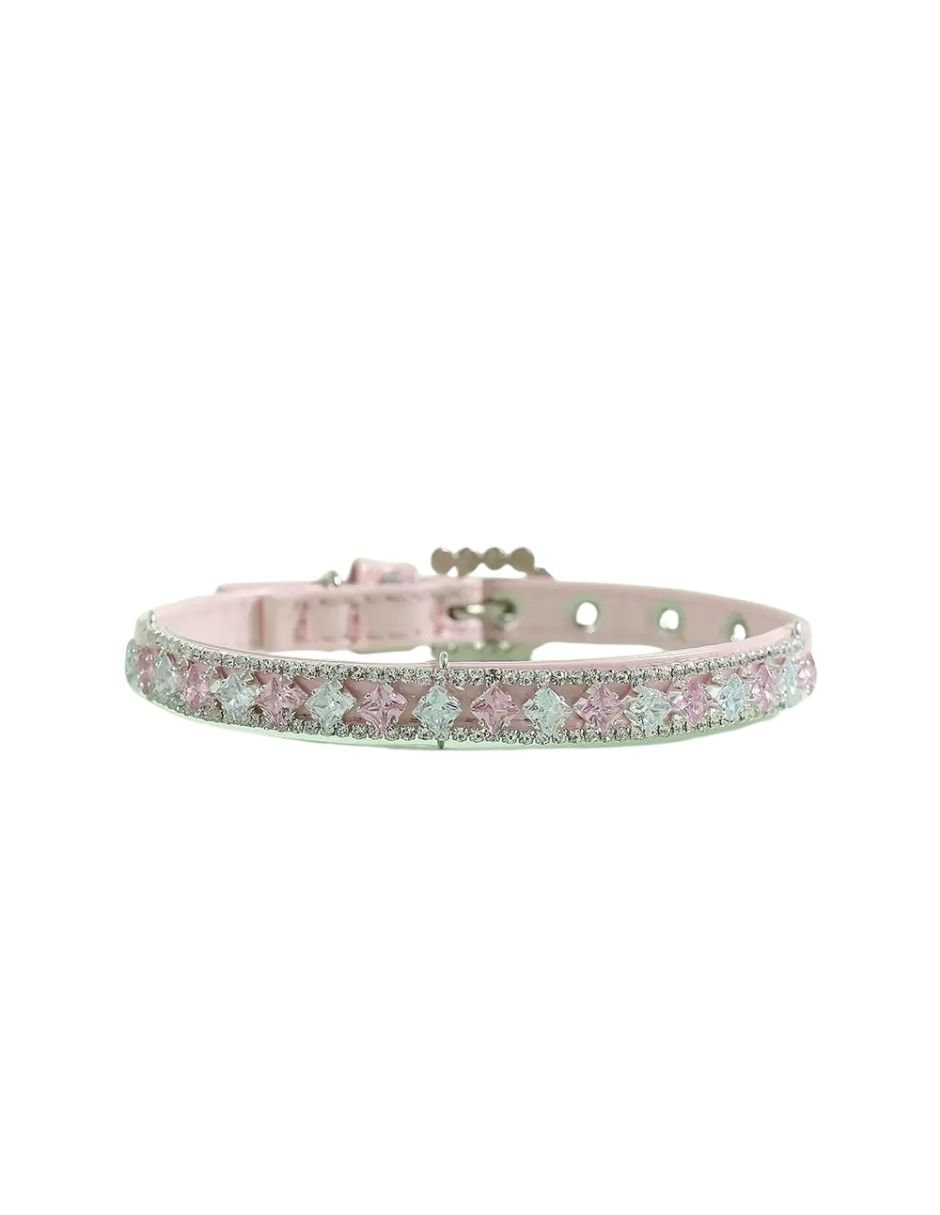 Collar decorativo para perro vinipiel rosa Collar decorativo para perro vinipiel rosa