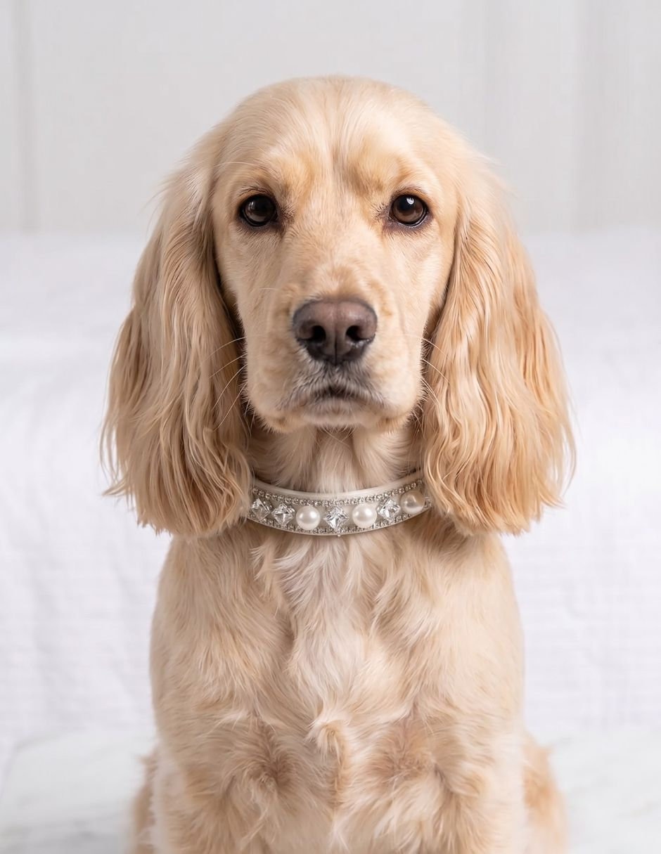 Collar decorativo para perro vinipiel