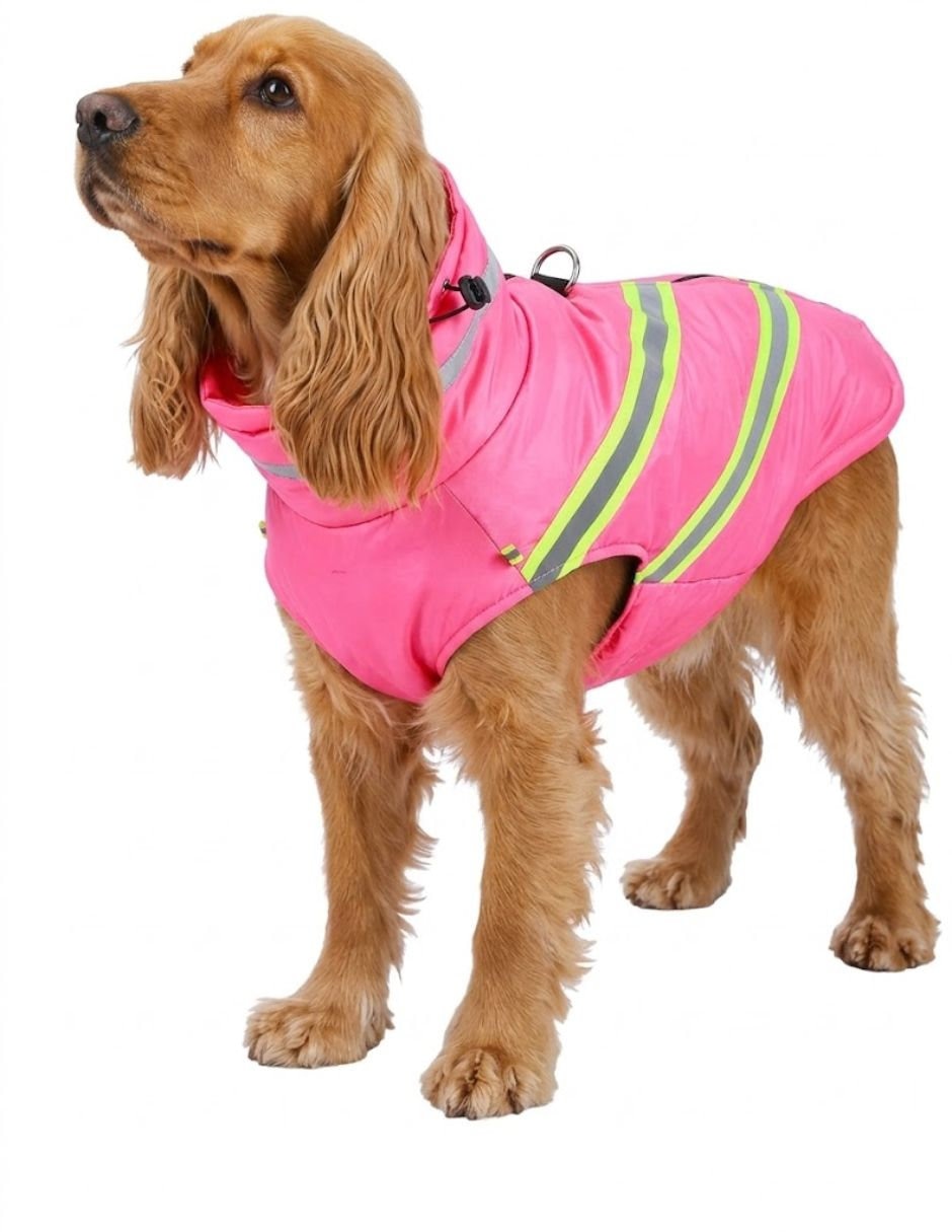 Chaleco para perro rosa reflejo 3