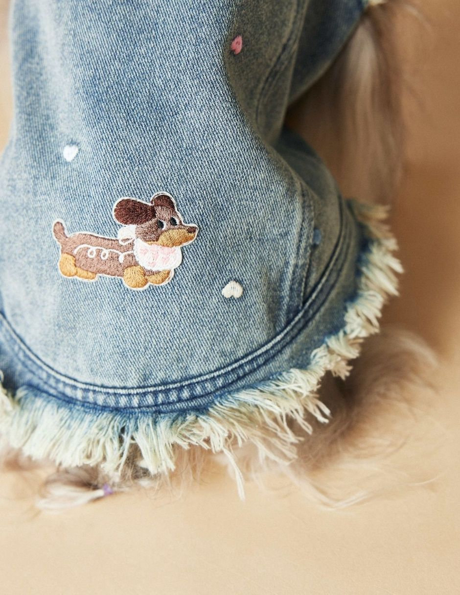 Chaleco para perro de mezclilla 4