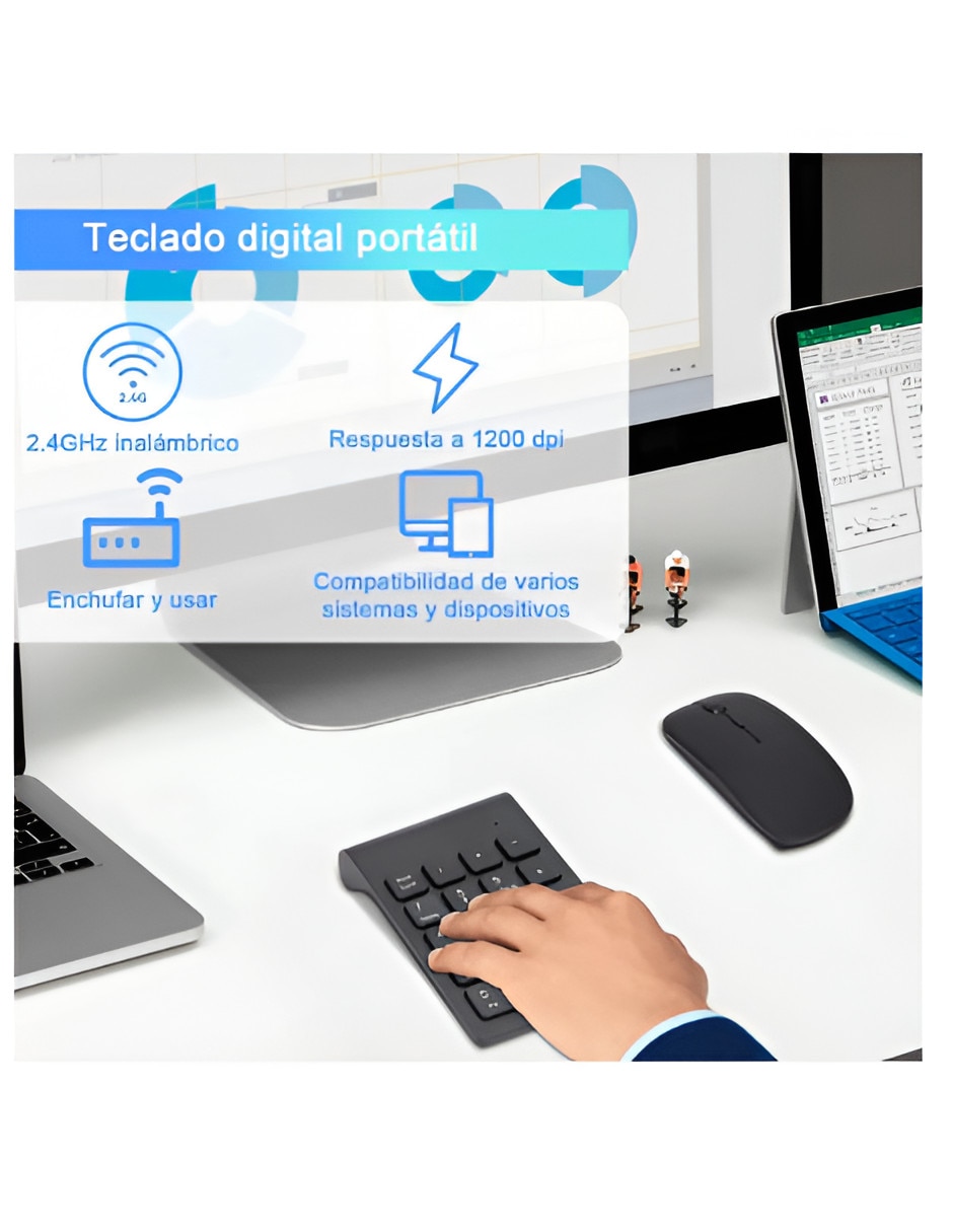 Teclado portátil Inalámbrico 4