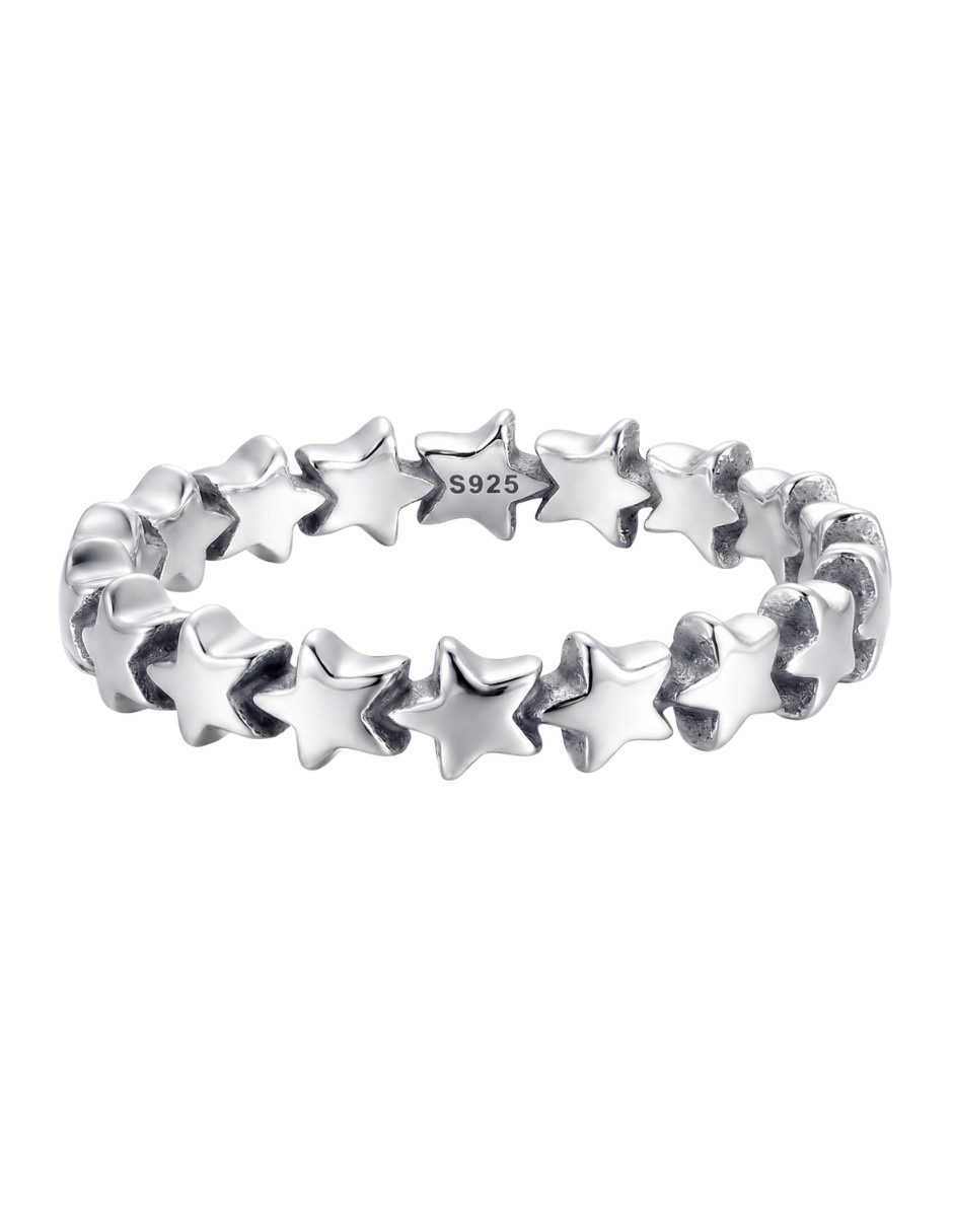 Anillo de estrella beauty p925 de plata acabado pulido Anillo de estrella beauty p925 de plata acabado pulido