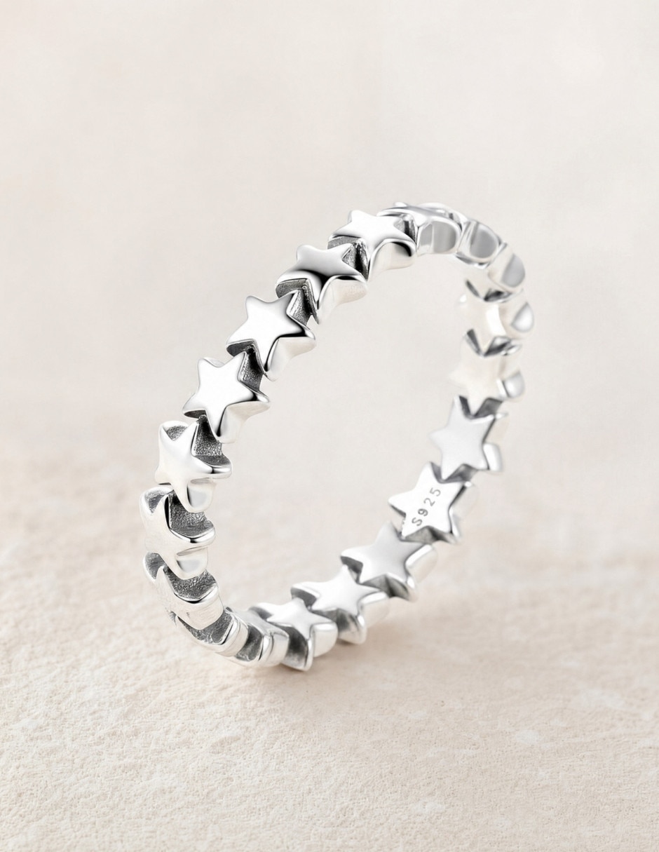 Anillo de estrella beauty p925 de plata acabado pulido 2