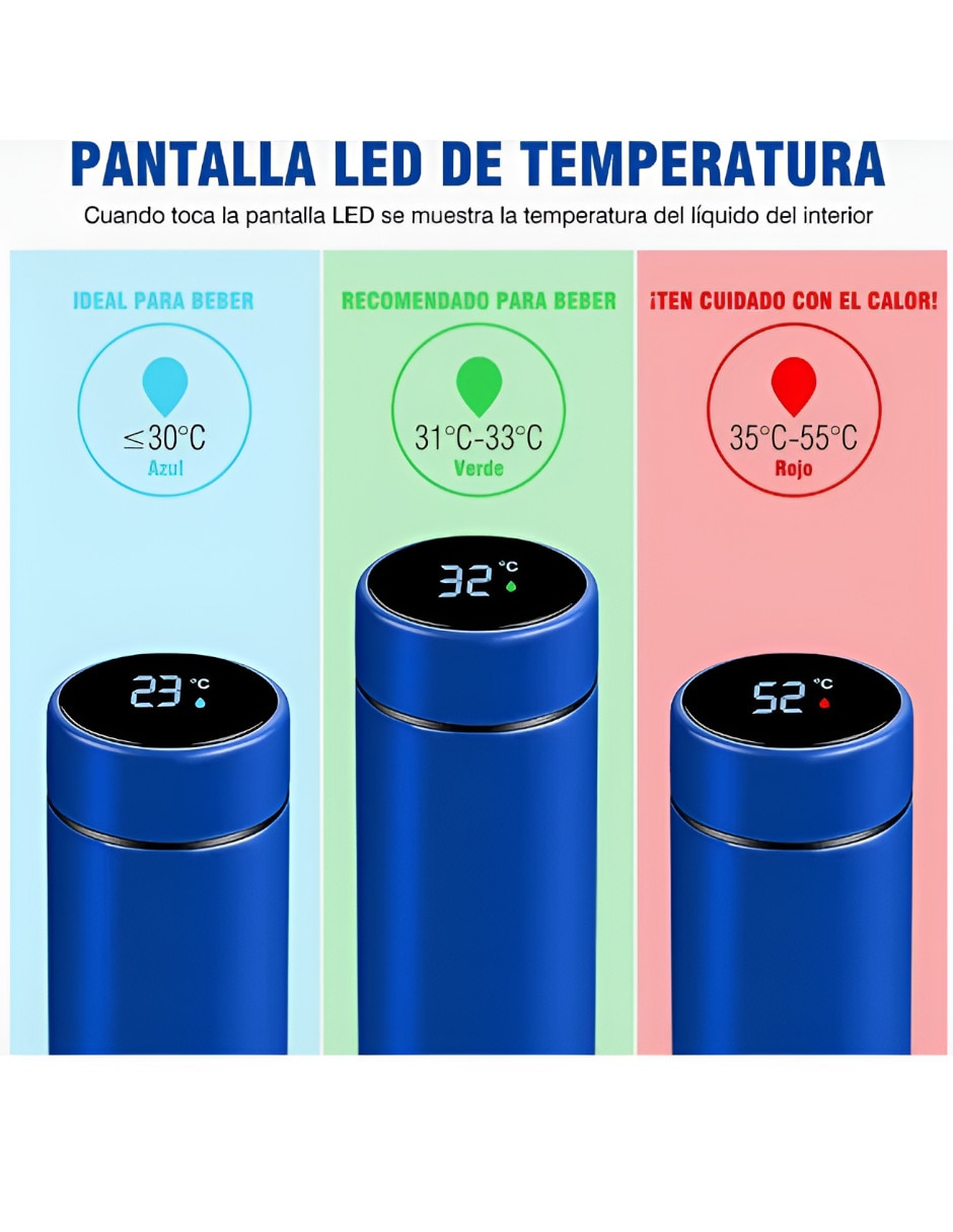 Termo de acero inoxidable con tapa rosca 500 ml 2