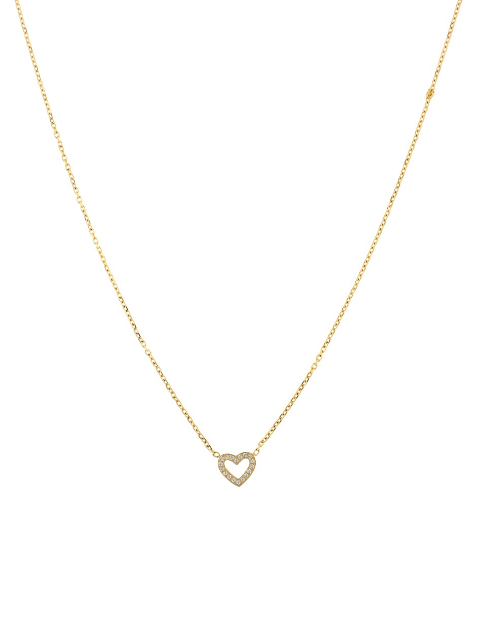 Collar de corazón acabado brillante Collar de corazón acabado brillante