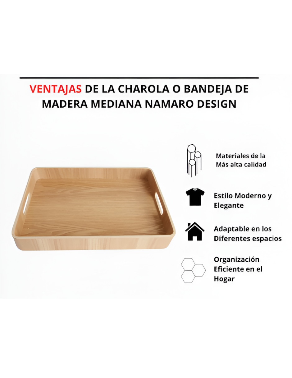 Bandeja de servicio Xtellar de madera