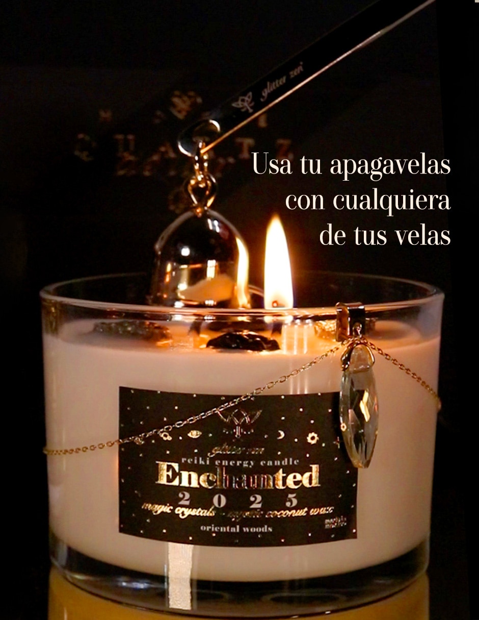Kit de vela Glitter zen 3 piezas aroma maderas finas