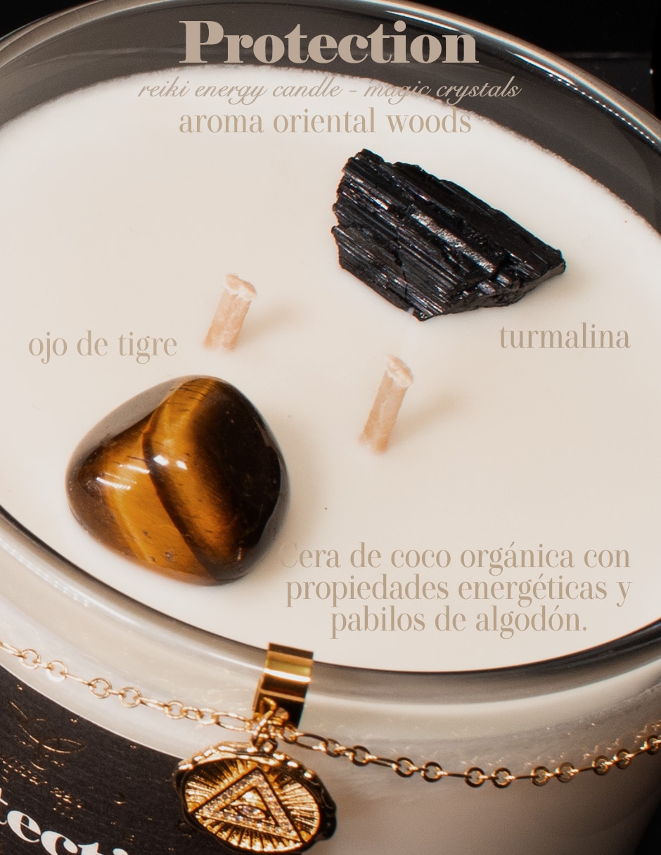 Kit de vela Glitter zen 3 piezas aroma maderas finas
