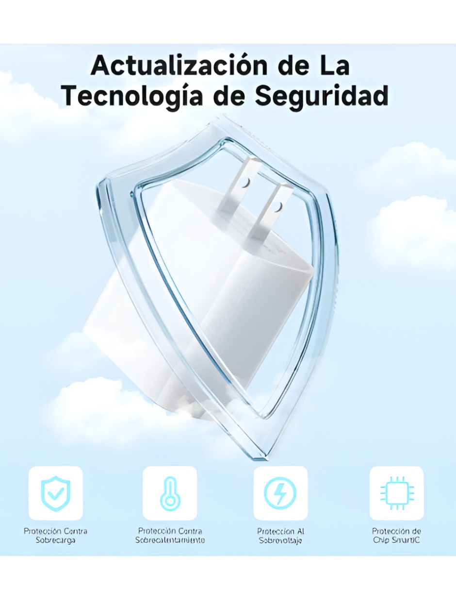 Cargador pared Lightning + USB tipo C 5 W 3