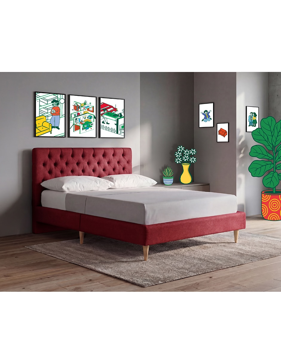 Base para cama armable matrimonial Velaria de madera pino 3