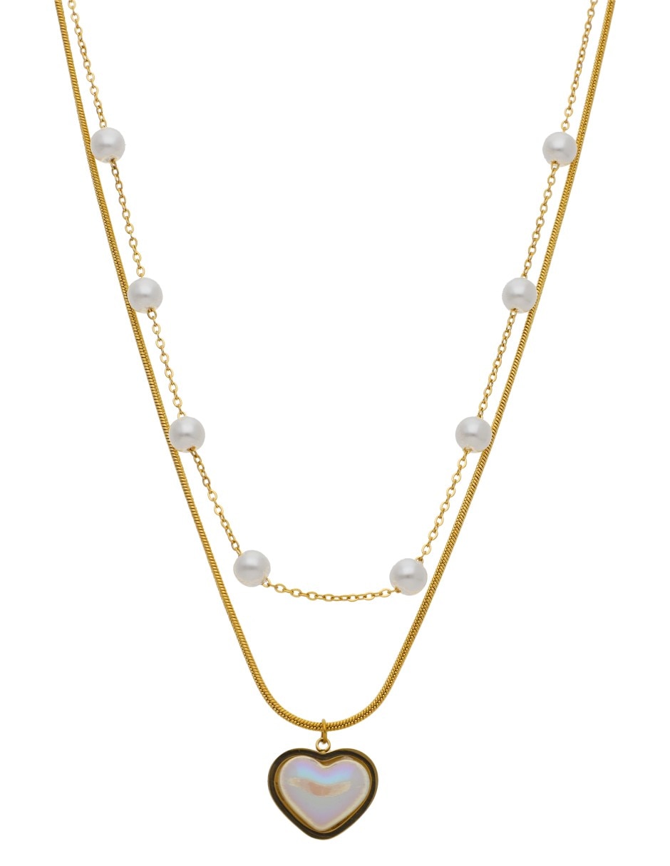 Collar varios hilos de corazón