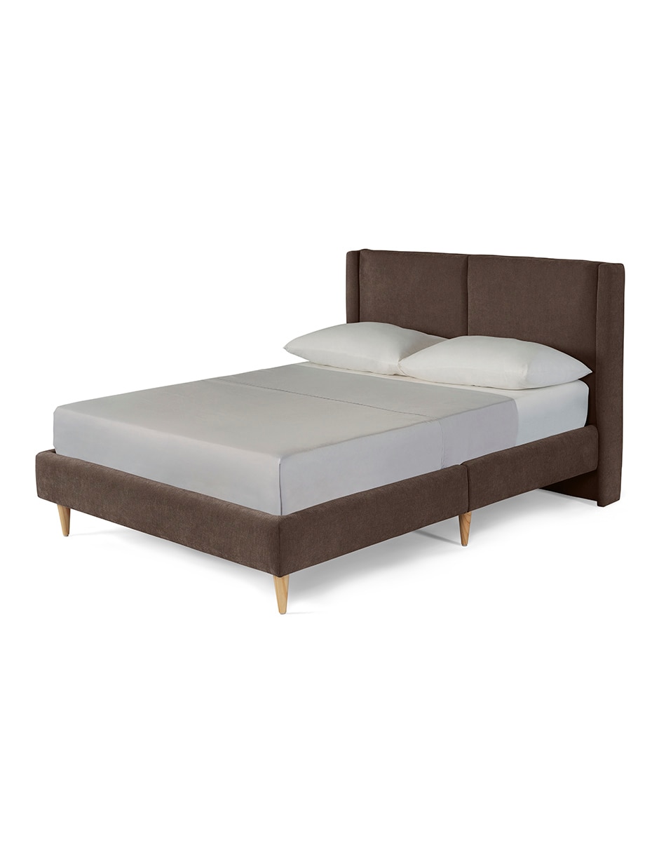 Base para cama armable matrimonial Mavi Velvet de madera pino Base para cama armable matrimonial Mavi Velvet de madera pino